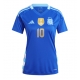 Billige Fotballdrakt Argentina Lionel Messi #10 Replika Bortedrakt Dame Copa America 2024 Kortermet
